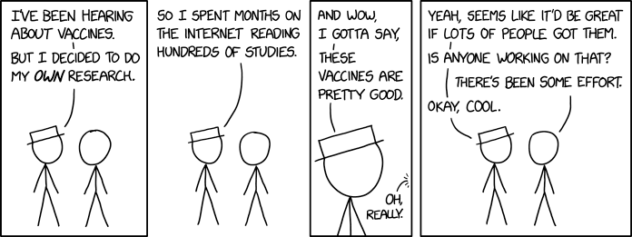 Vaccine research xkcd-sarjakuva
